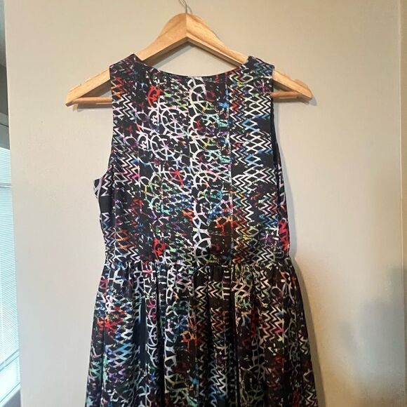 Cynthia Rowley Women’s Size 4 High Low Dress Multicolor Lattice Bouquet Print - Picture 7 of 14